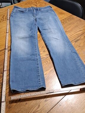 NYDJ Jeans Womens 8P BLUE MARILYN STRAIGHT Legs Preowned Denim Used